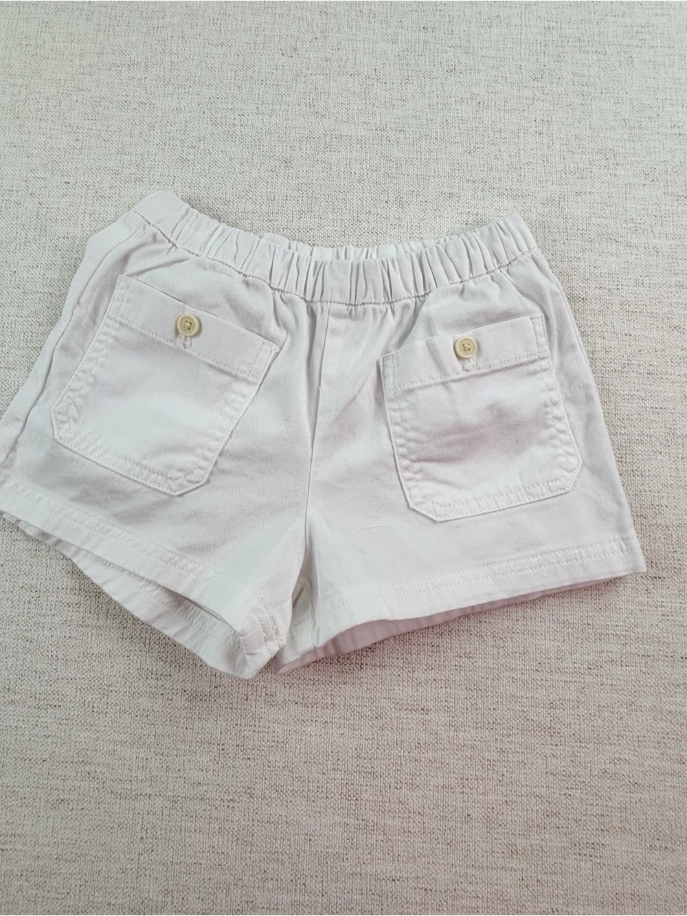 Crewcuts NWT Girls' 7 swing-set short in garment-dyed chino white